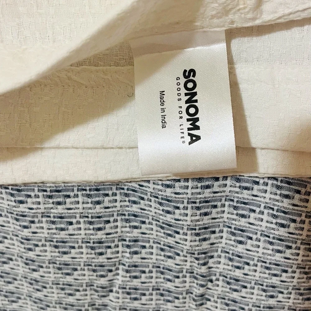 NWOT Sonoma Neutral Gradient Shower Curtain - Light Gray & White